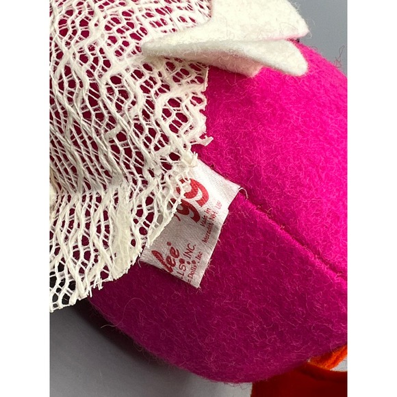 Annalee Pink Easter Egg with Easter Bonnet Posable Hot Pink Egg with Webbed Feet - Picture 8 of 9